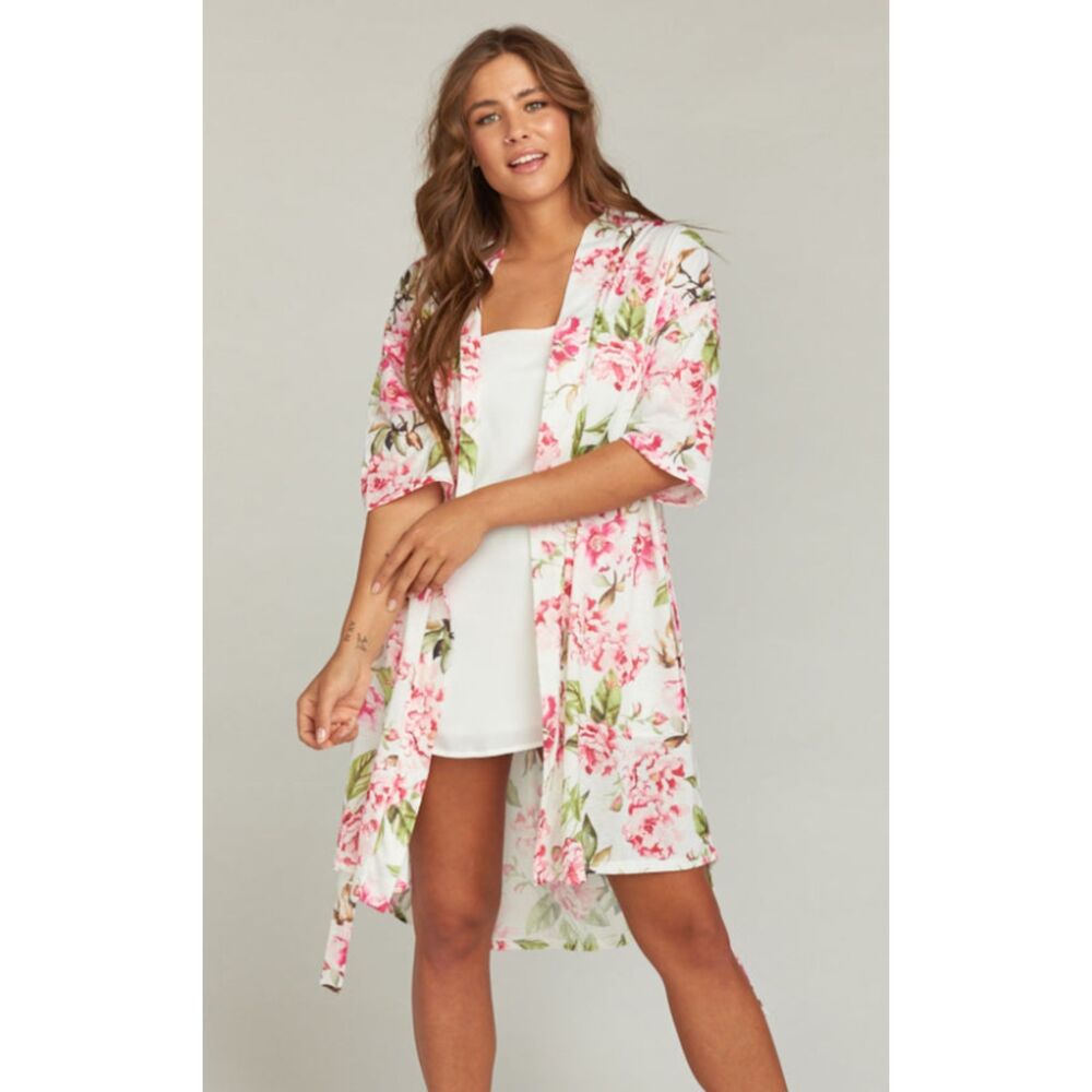 Show Me Your Mumu Cover Up Brie Robe Floral Garden of Blooms OS (Missing Belt)